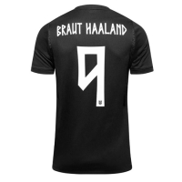 Camiseta Noruega Erling Haaland #9 Segunda Equipación Replica Mundial 2026 mangas cortas